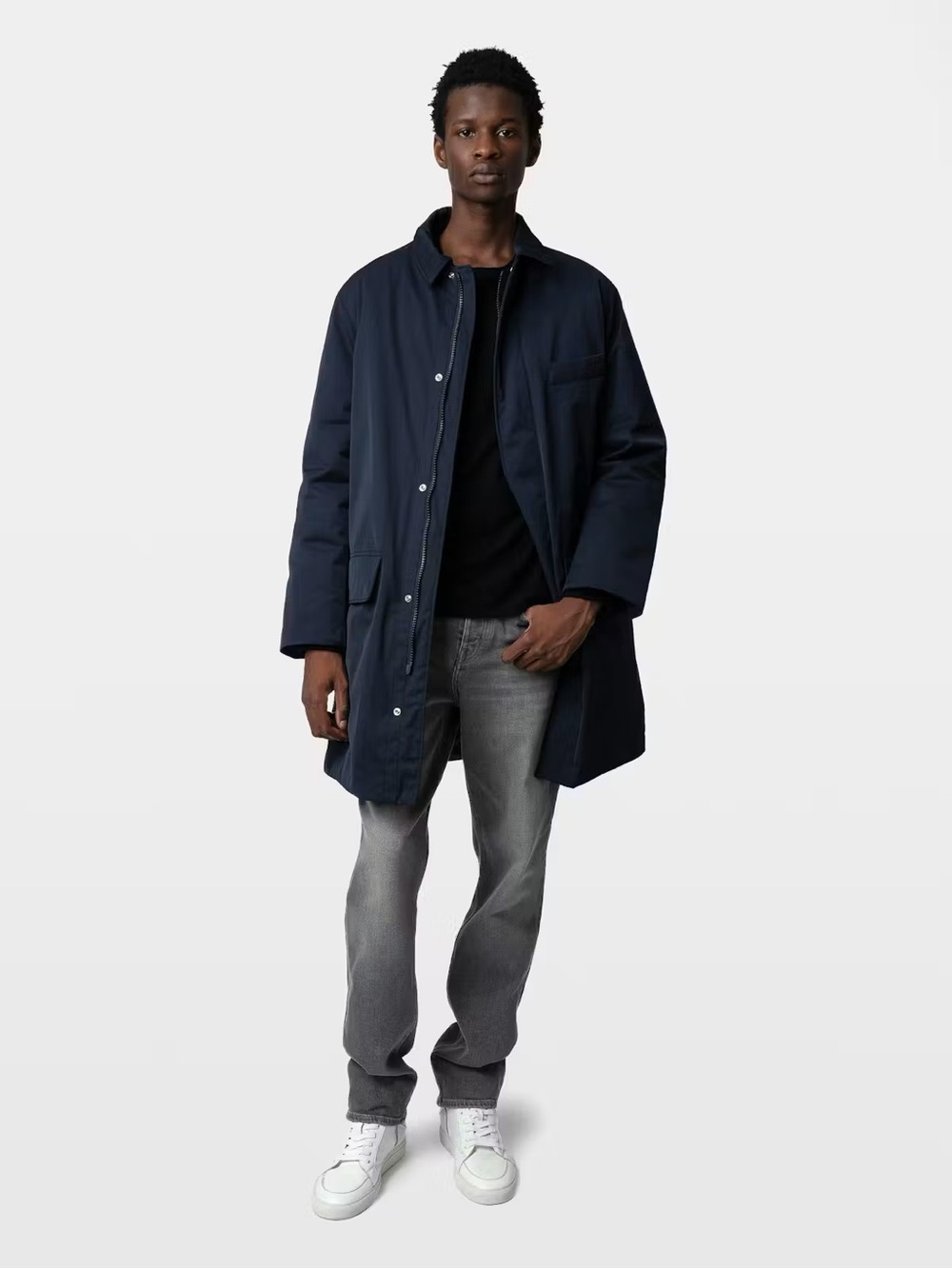 Zadig & Voltaire Mel Coat Navy Trench